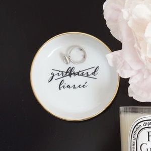 Newly engaged ring dish